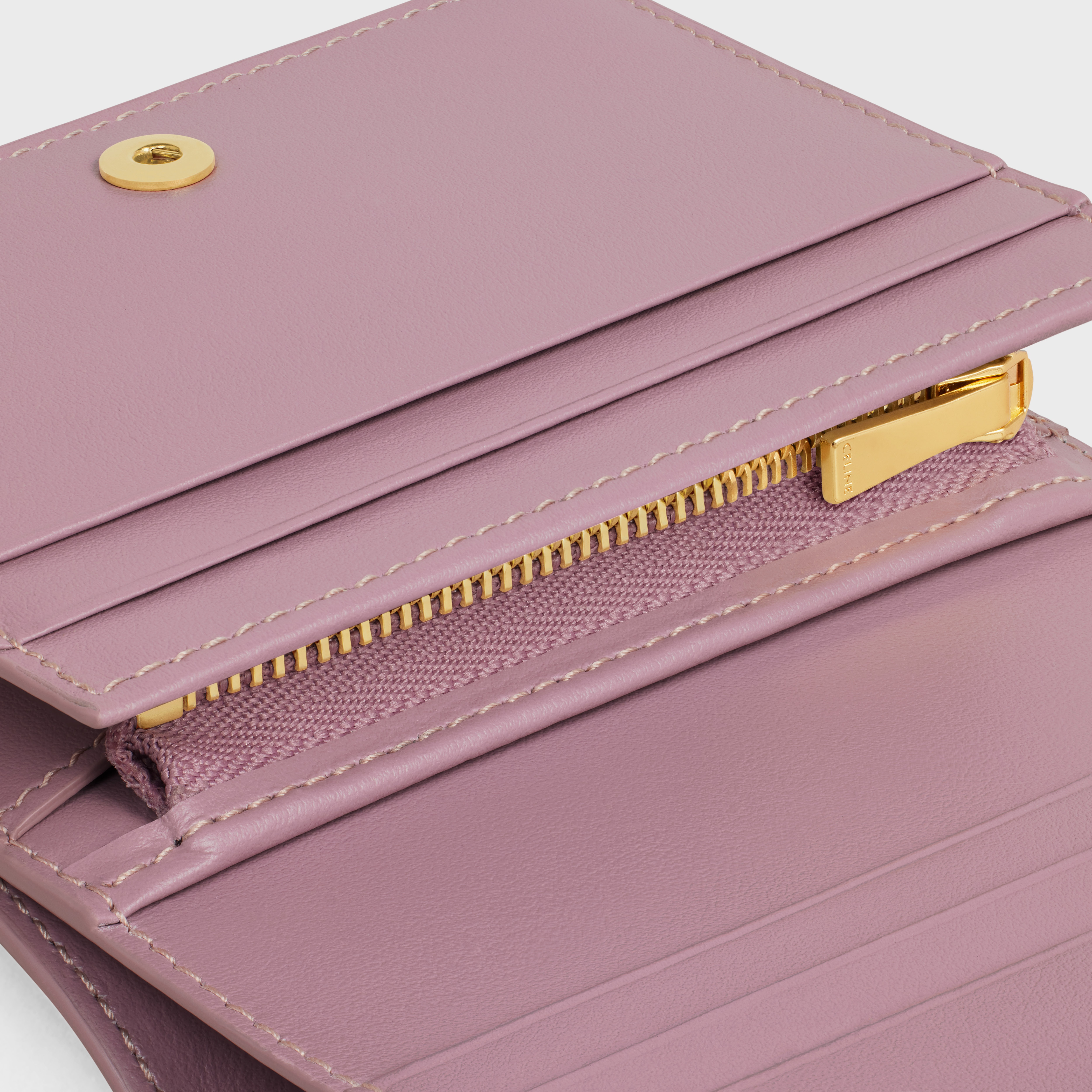 TRIOMPHE COMPACT WALLET in Shiny calfskin - 4