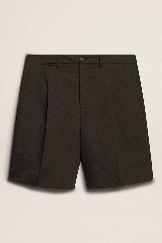Bermuda shorts in black cotton - 1