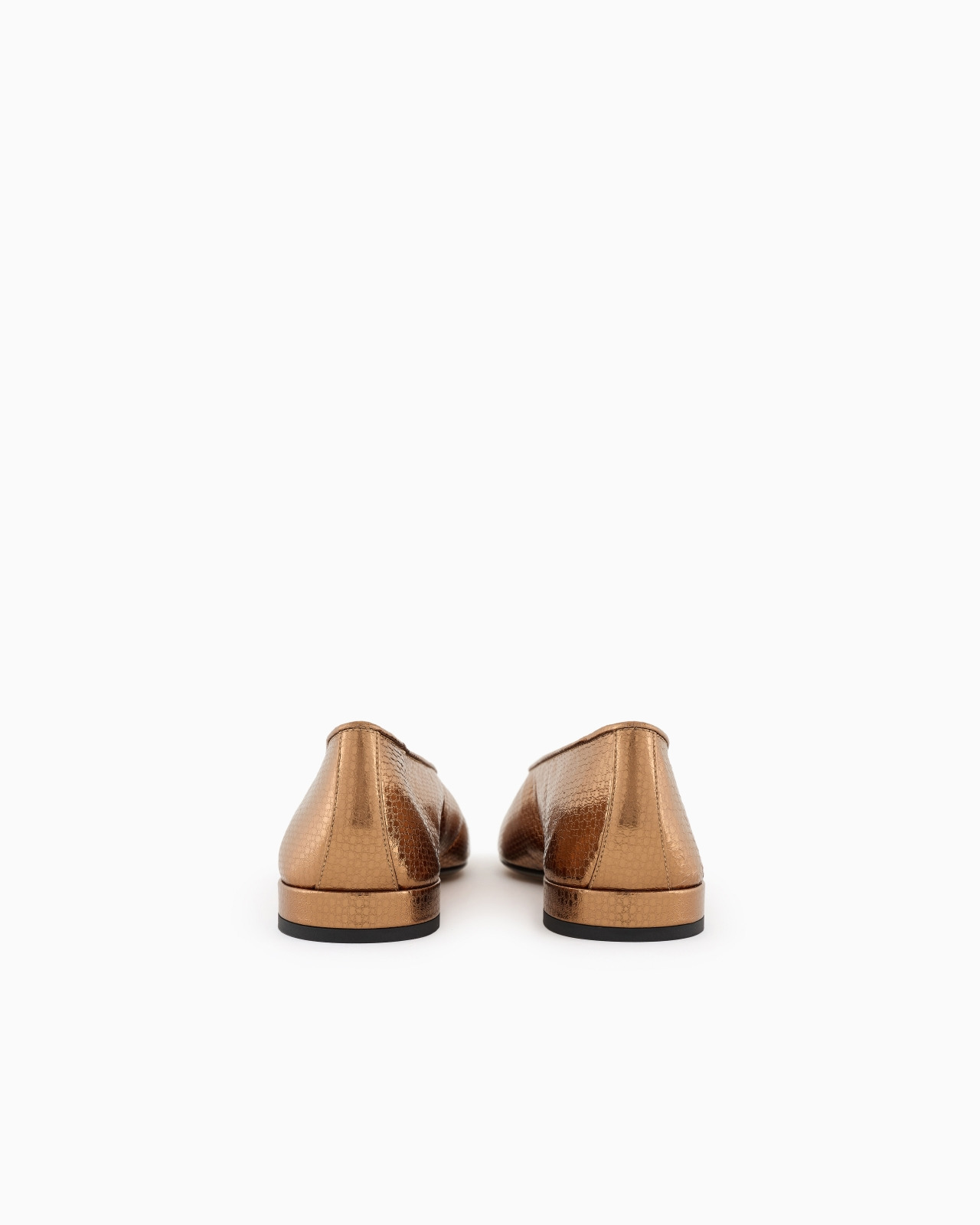 GIORGIO ARMANI X 10 CORSO COMO LAMÉ LEATHER BALLERINAS - 4