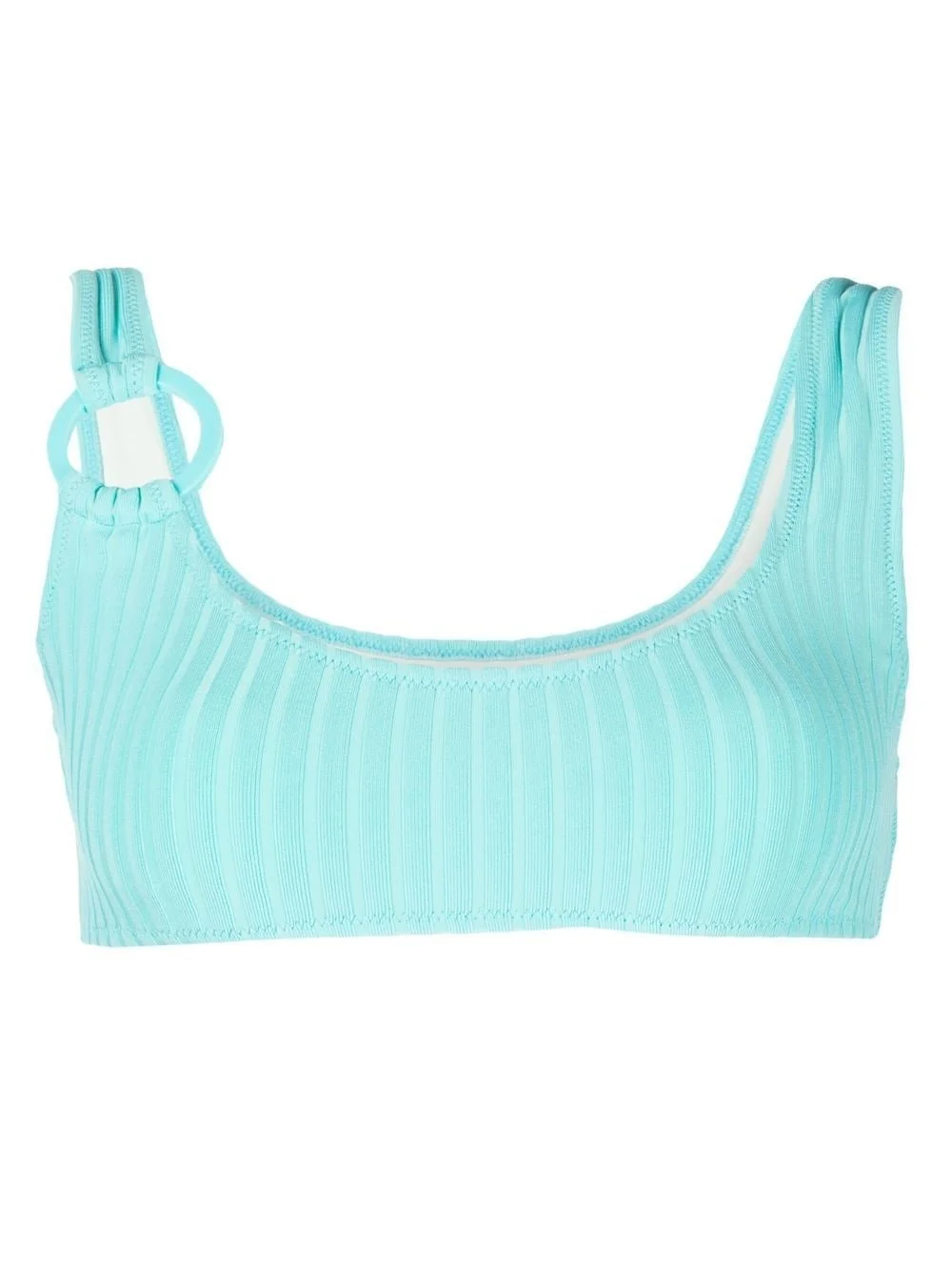The Elle square neck ribbed bikini top - 1