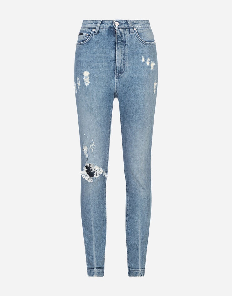 Audrey jeans in light blue denim with rips - 3