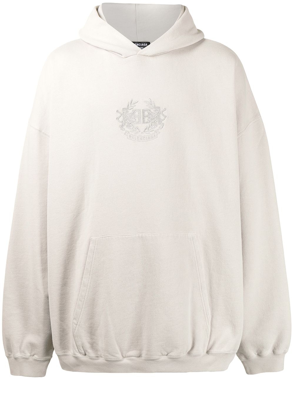 logo-embroidered oversize hoodie - 1