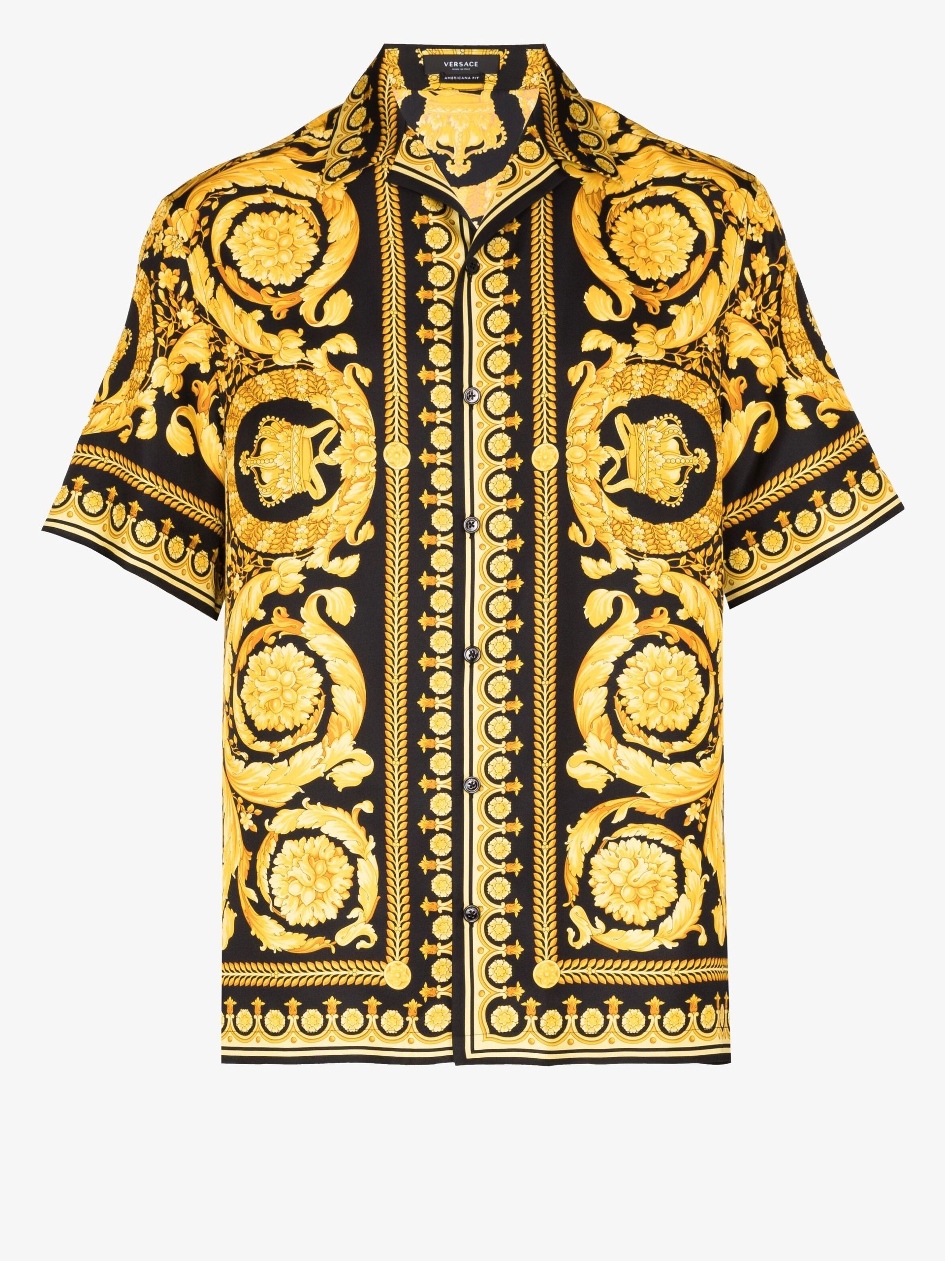 gold Barocco silk shirt - 1