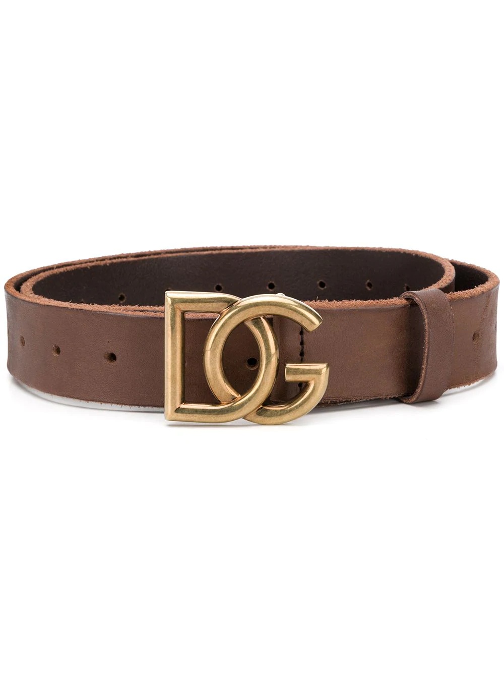 DG buckle leather belt - 1