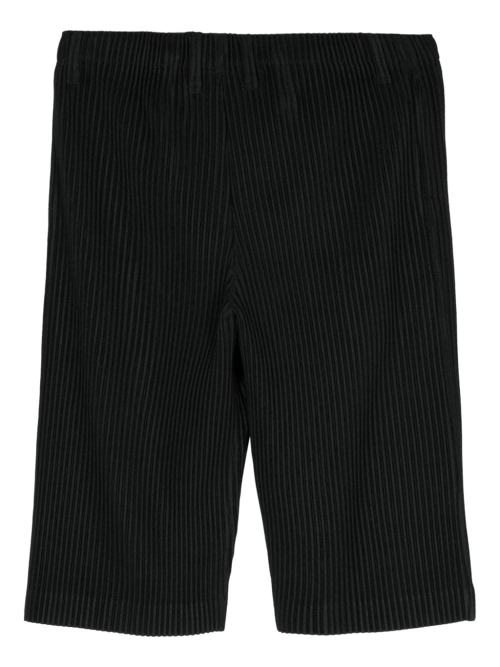 plissé-effect tailored shorts - 2