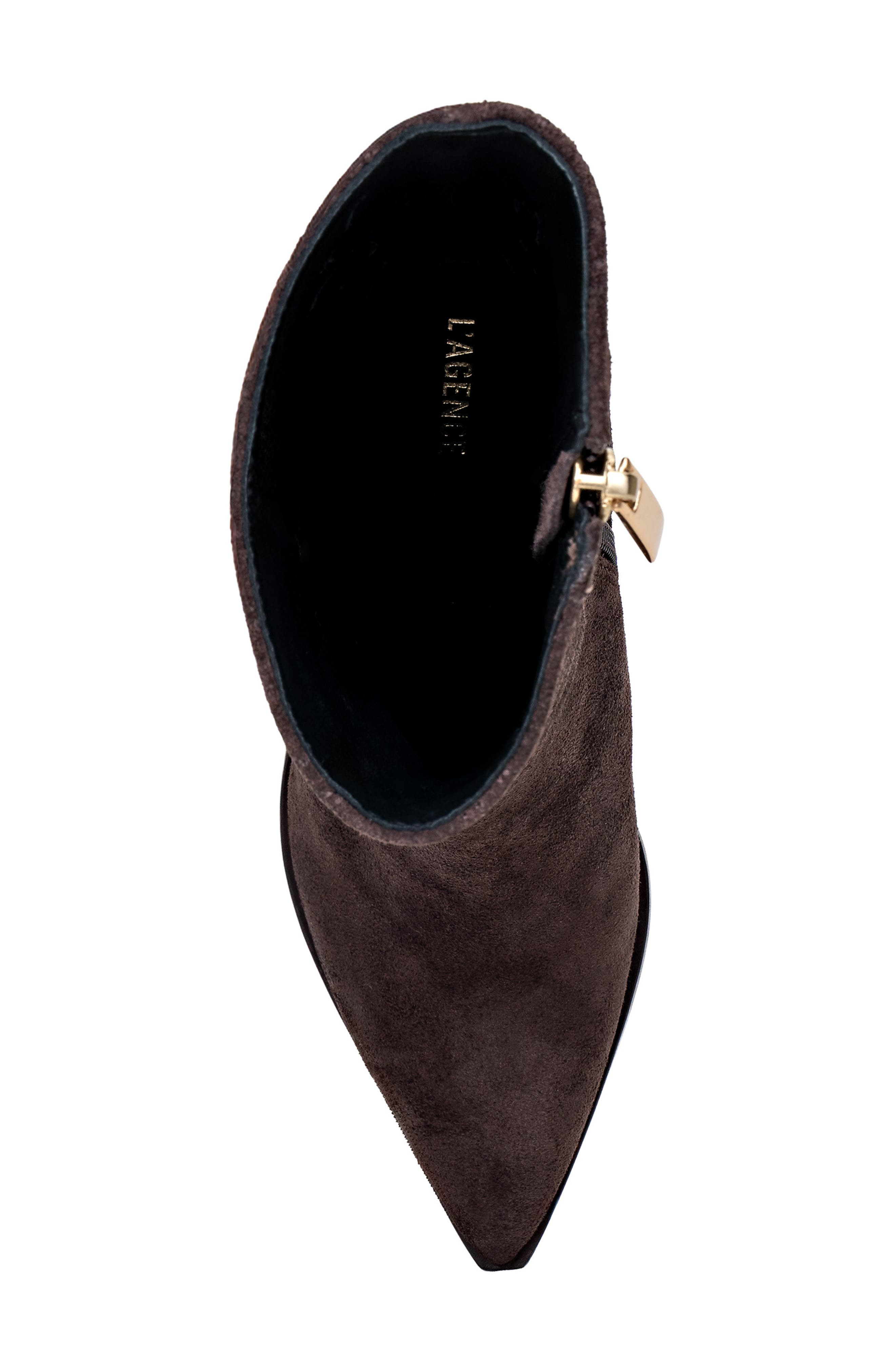 L'AGENCE Anne Western Boot in Dark Brown Suede at Nordstrom - 5