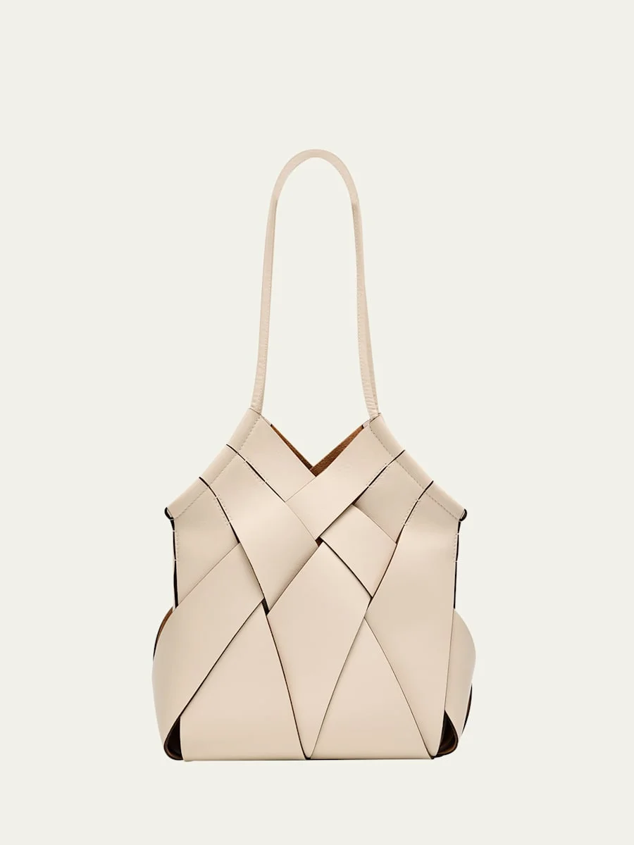 Charlotte Woven Leather Tote Bag - 1