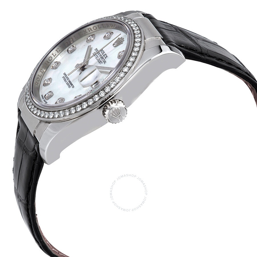 Rolex Datejust Mother of Pearl Dial Automatic Leather  Ladies Watch 116189MDL - 2
