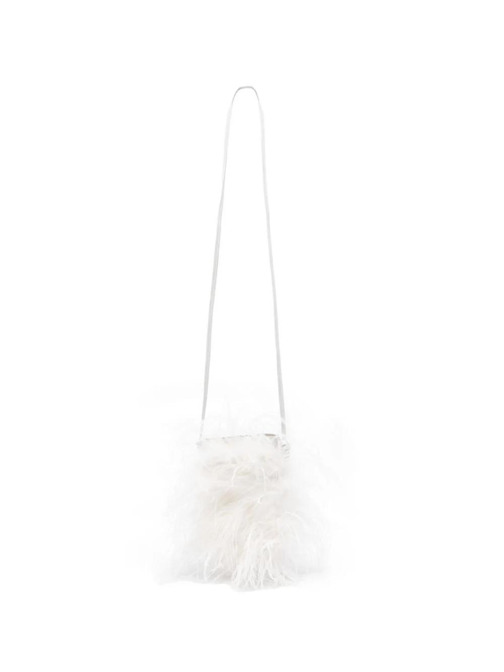 feather-detail cross body bag - 1