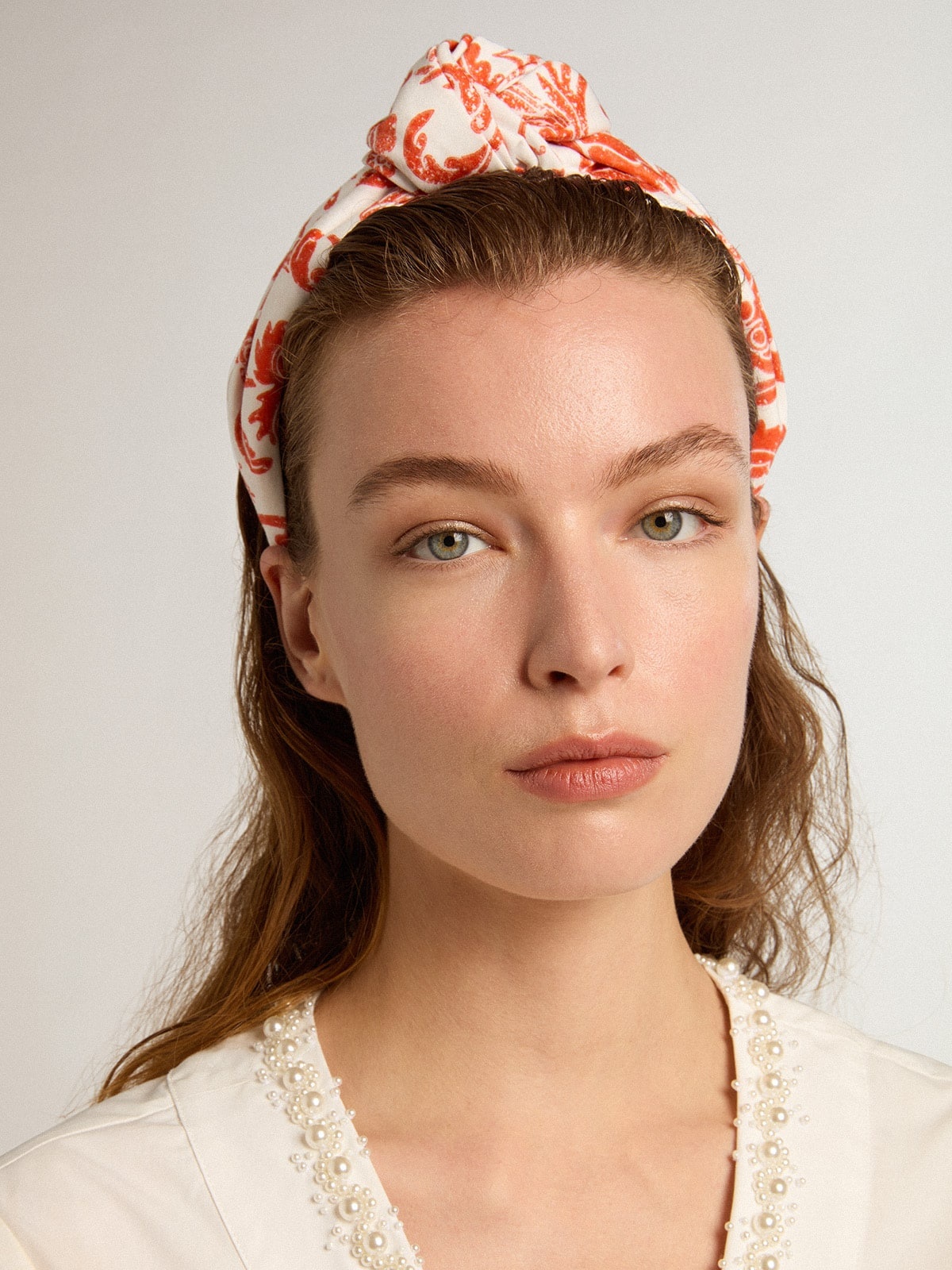 Coral-red hairband - 3