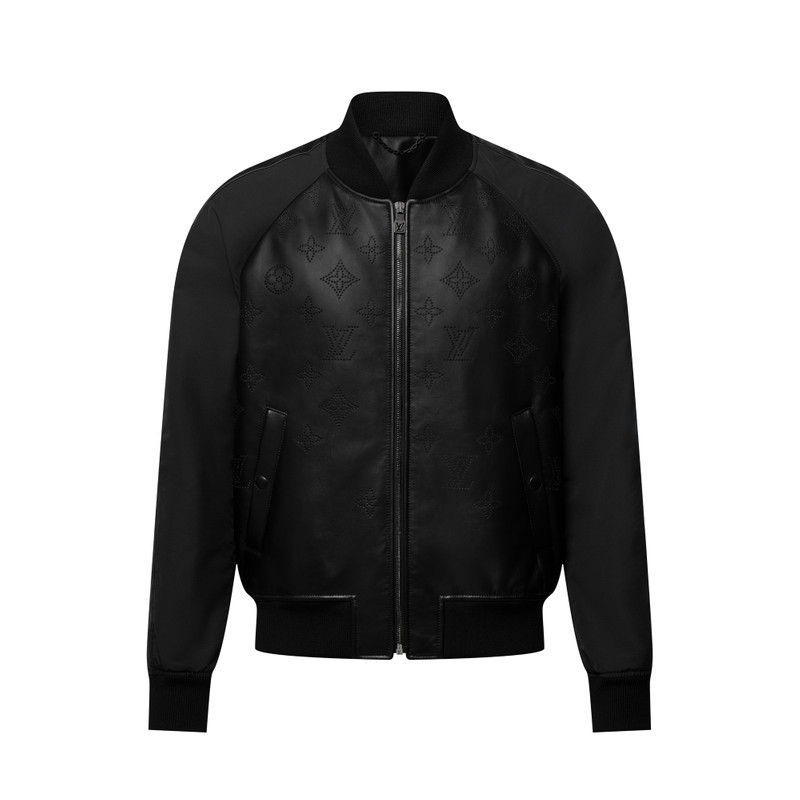Monogram Leather Mix Tracksuit Blouson - 1