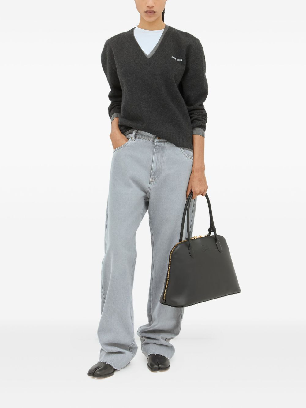 logo-embossed shoulder bag - 2