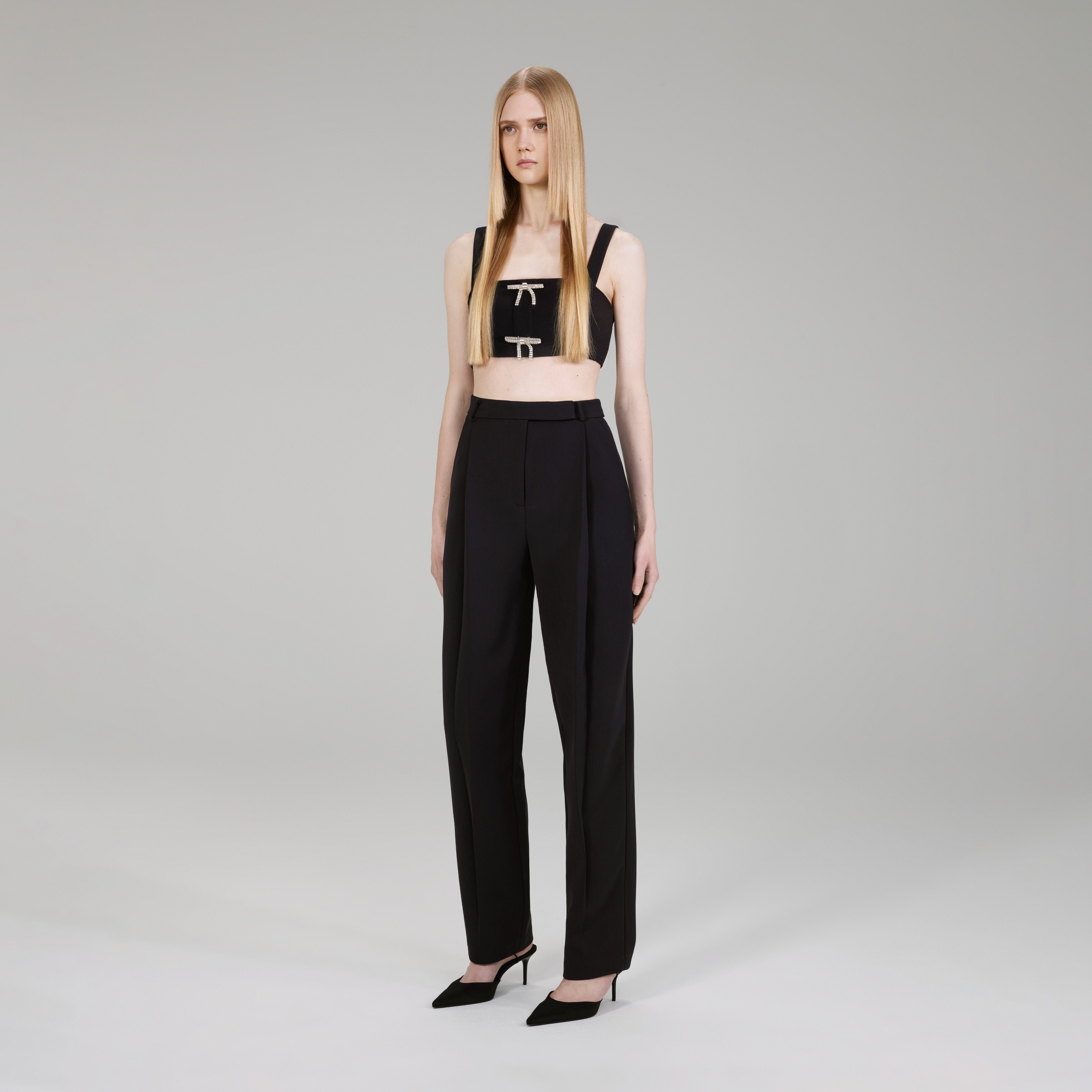 Black Crepe Trousers - 2