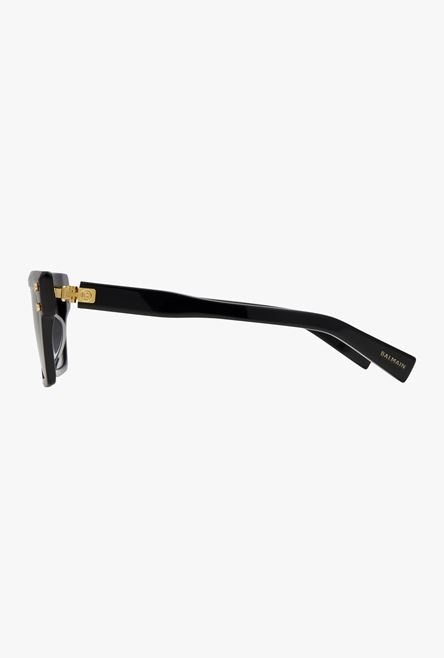 Black and dark gray acetate B-V sunglasses - 3