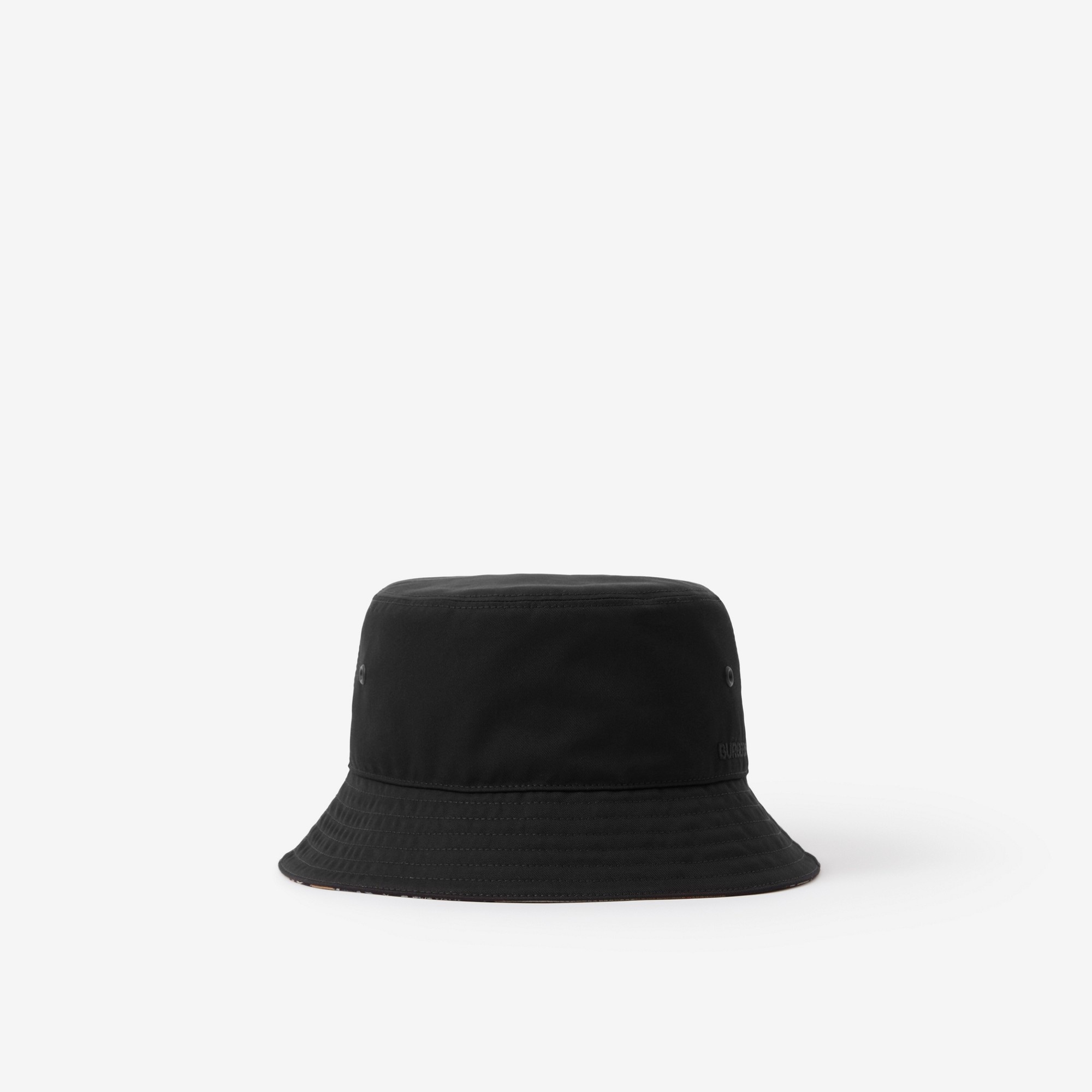 Embroidered Logo Cotton Gabardine Bucket Hat - 1