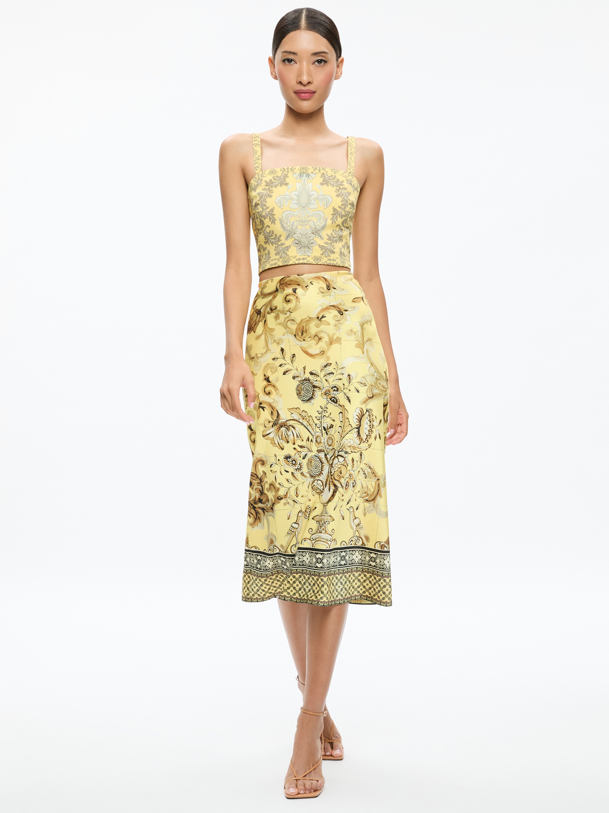 MAEVE MIDI SLIP SKIRT WITH SLIT - 6