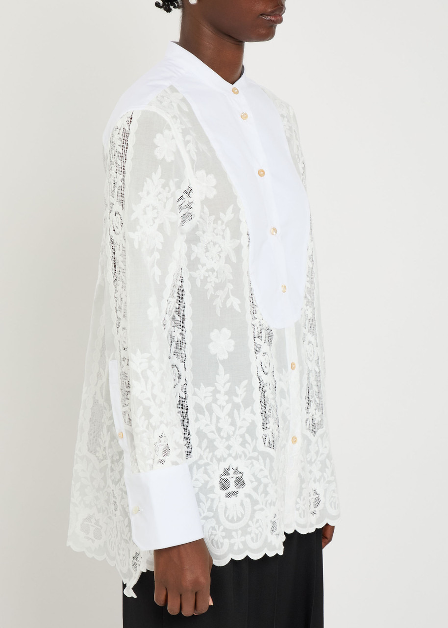 Wales Bonner River Floral-embroidered Cotton Blouse - 2