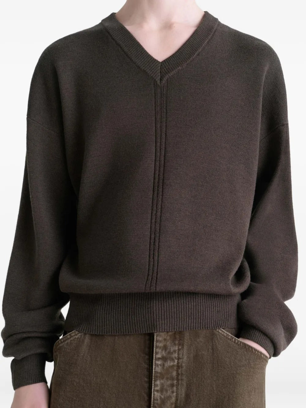 LEMAIRE - Men V Neck Sweater - 4