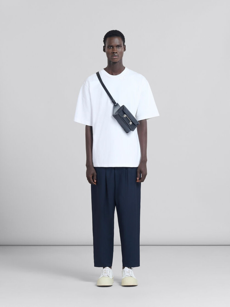 Marni BLACK LEATHER TRUNKAROO CROSSBODY BAG outlook