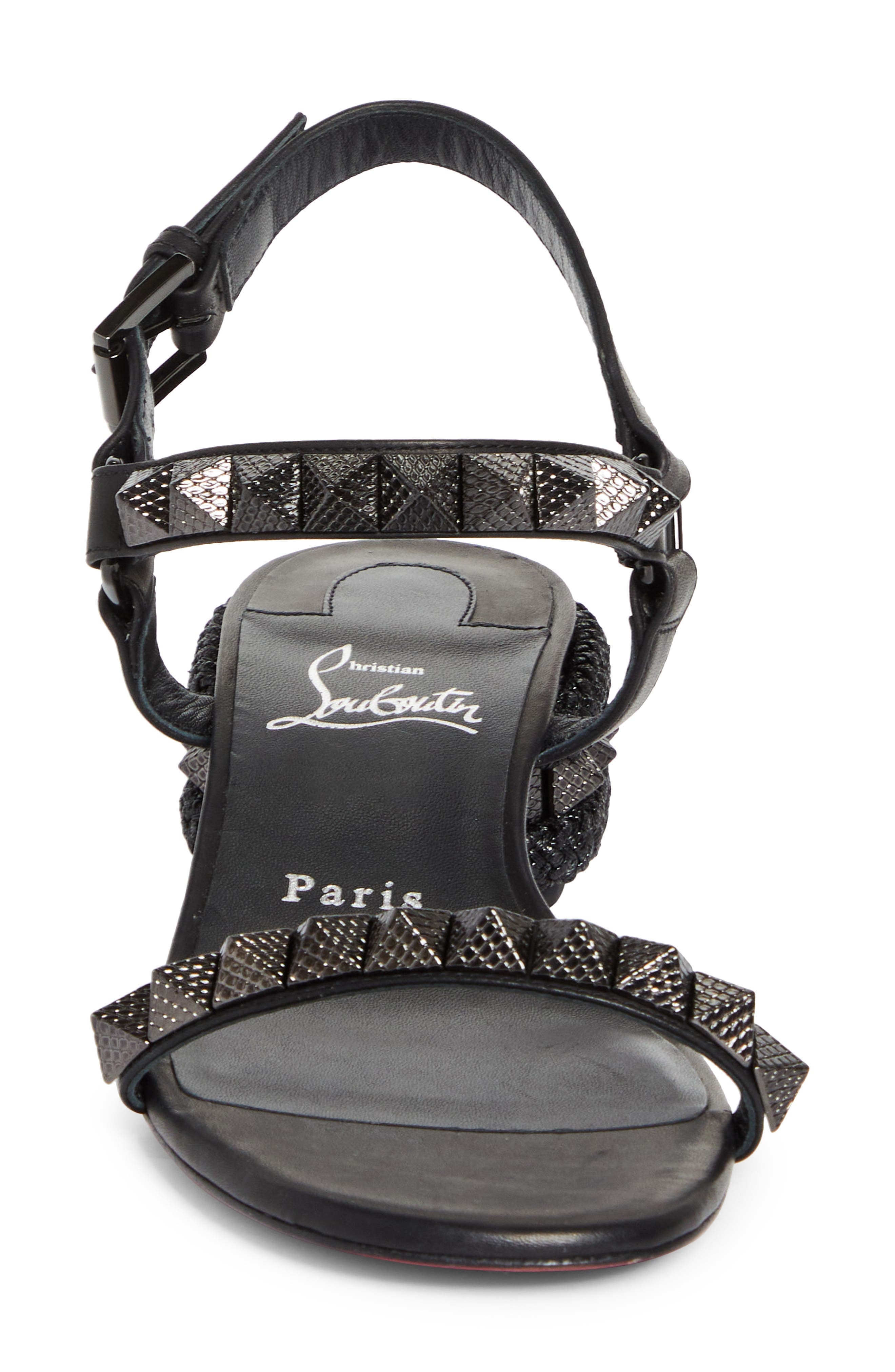 Christian Louboutin Pyrasand Sandal in Black at Nordstrom - 4