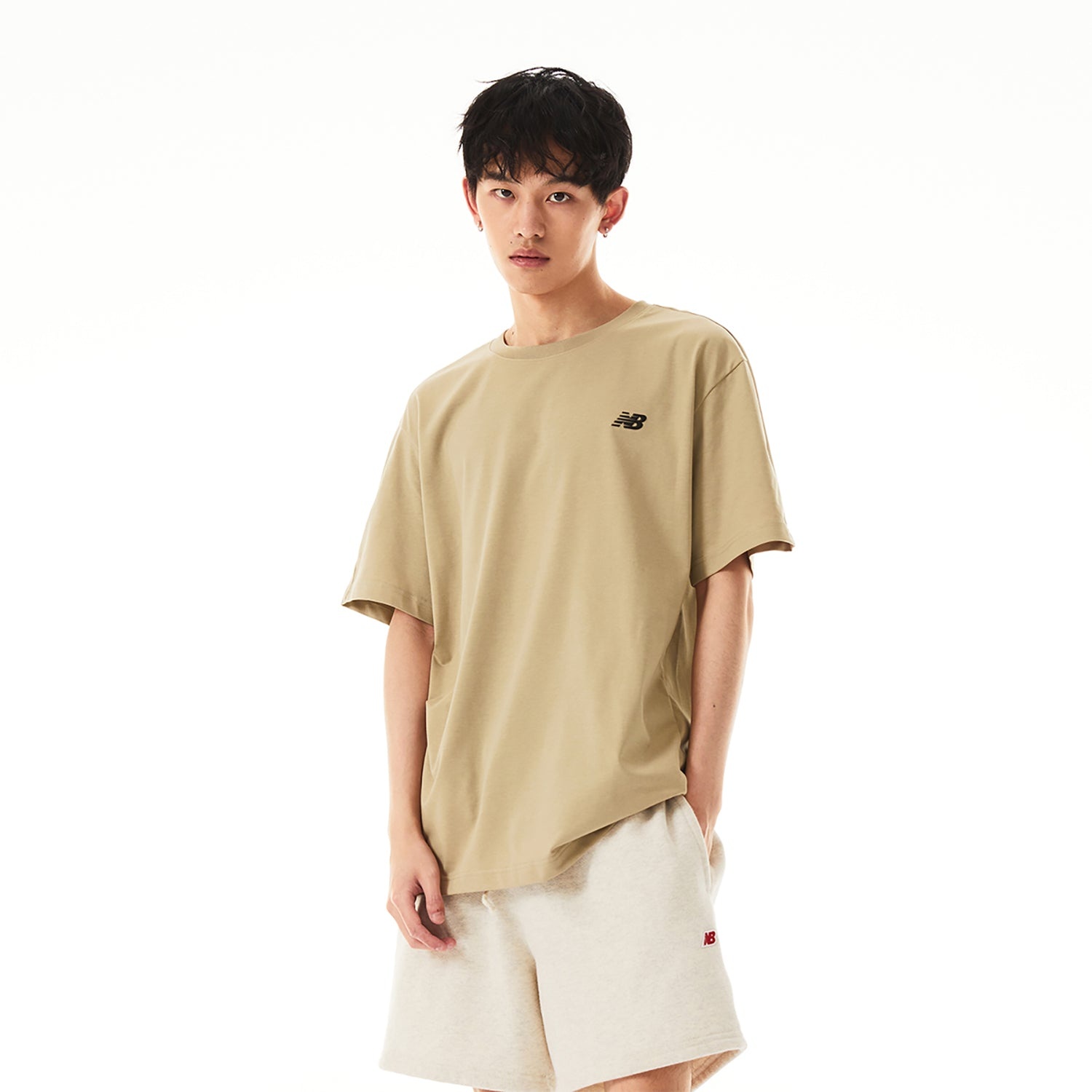 New Balance NB Small Logo T-Shirt 'Beige' NEE24081-BWN - 4