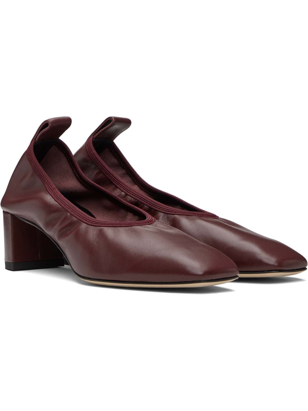 Burgundy Narissa Ruched Heels - 4
