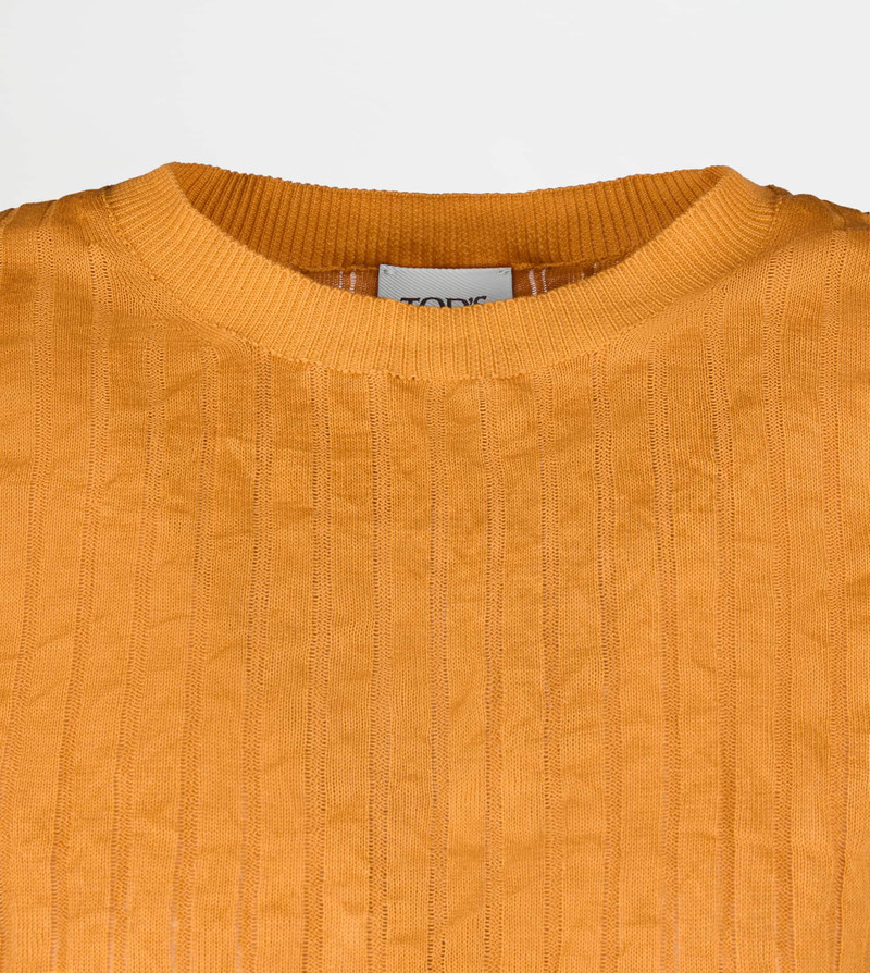 VEST IN COTTON BLEND - ORANGE 6