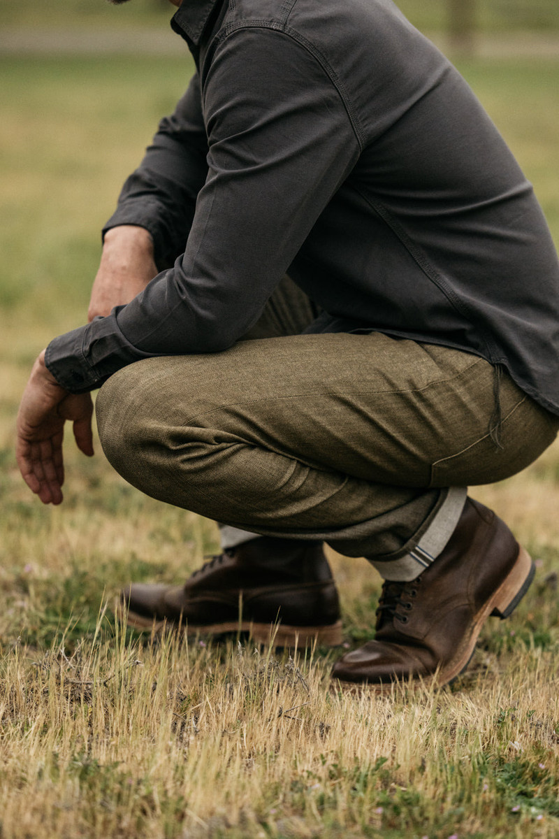 HIROSHI KATO The Hammer Straight - Dark Green Raw 10.5oz Selvedge outlook