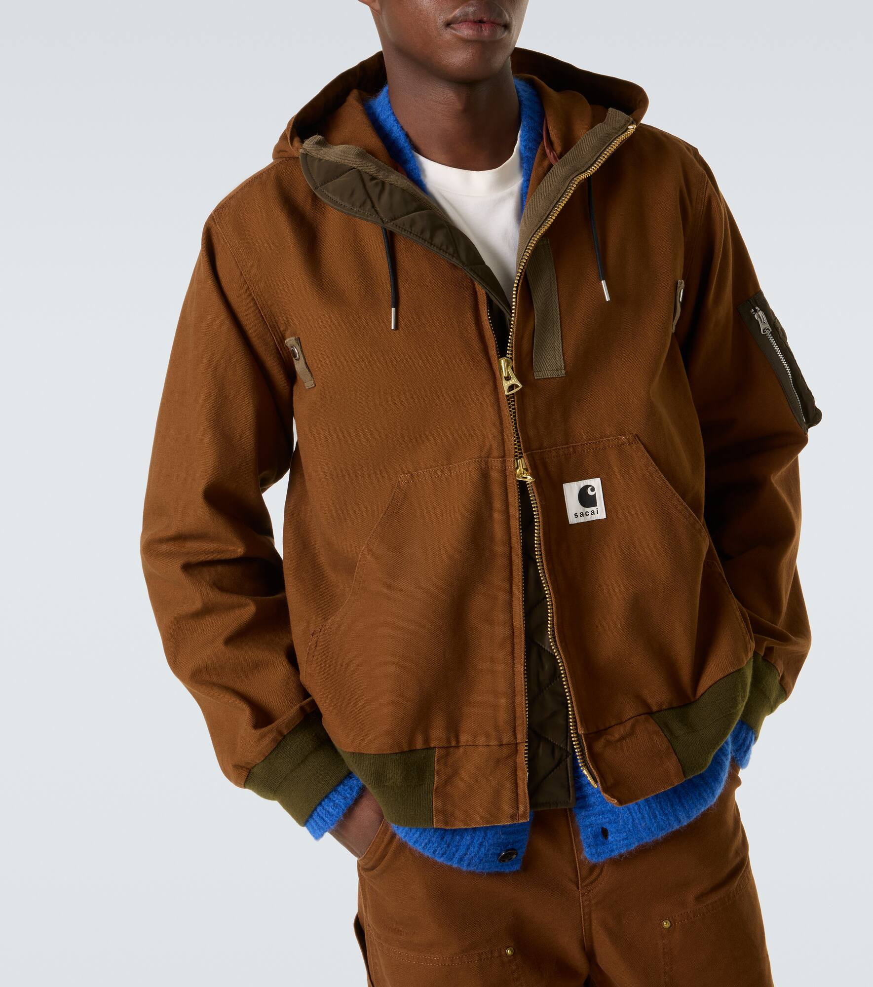 x Carhatt hooded cotton puffer jacket - 5
