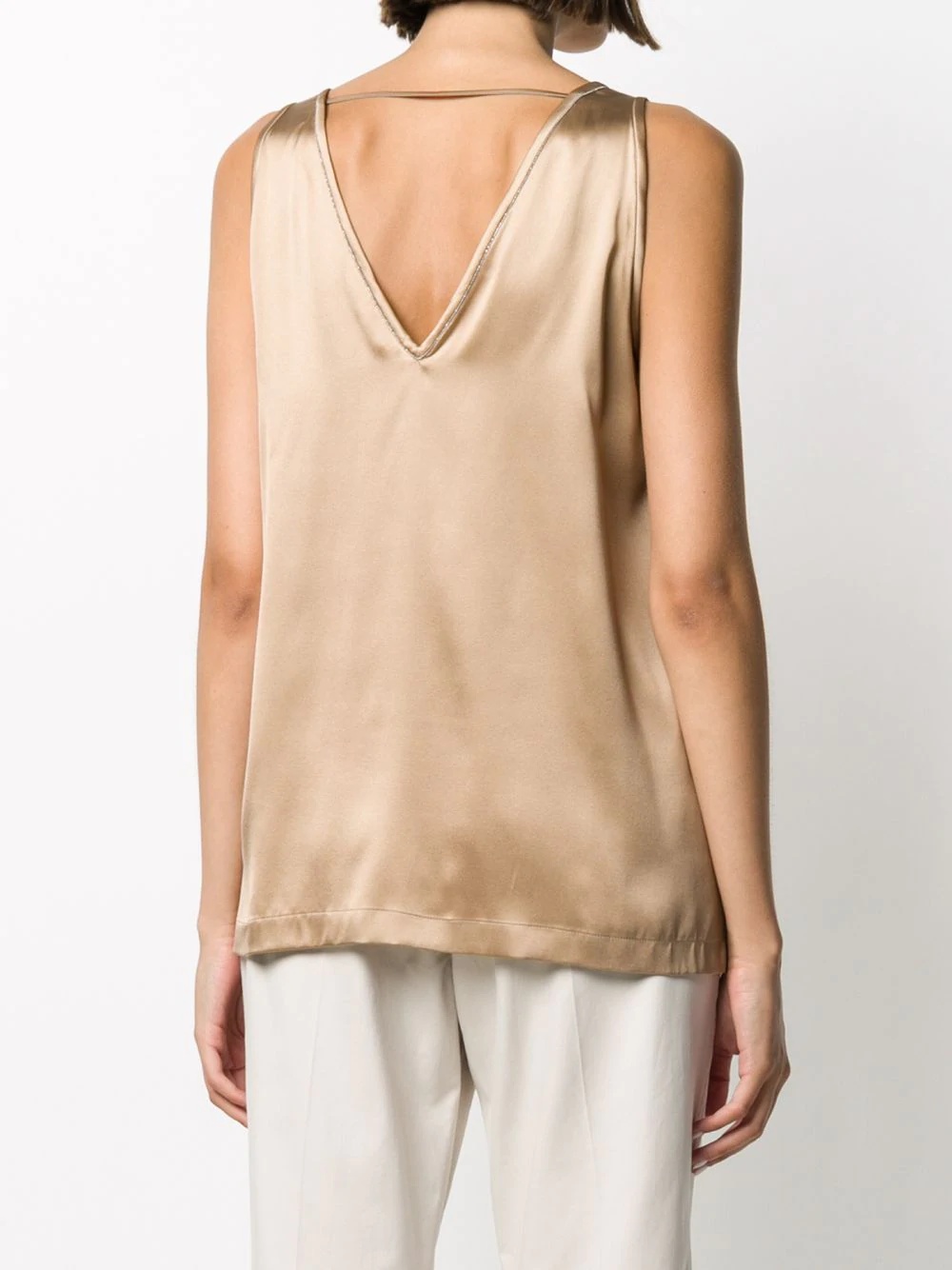 sleeveless v-neck top - 4