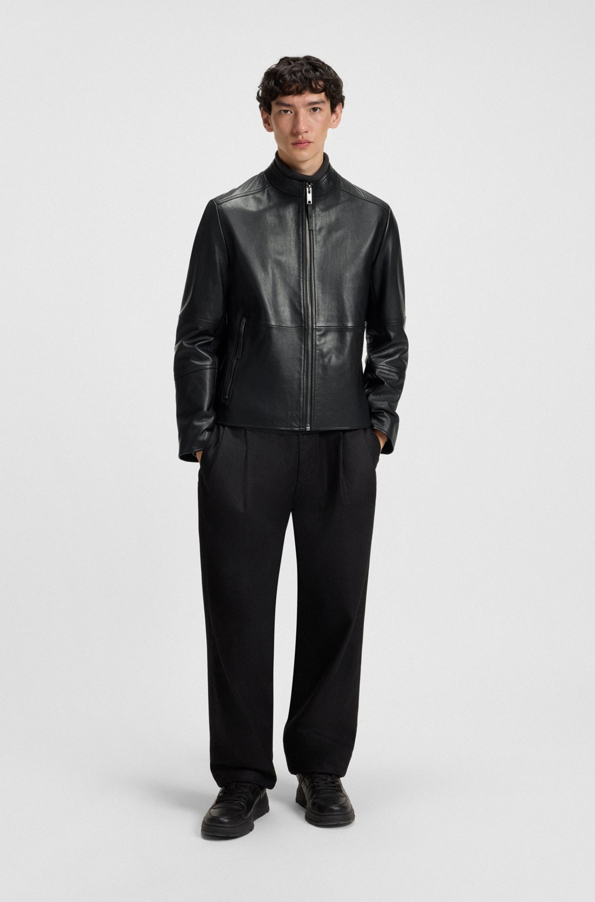 SLIM-FIT JACKET IN LEATHER - 3