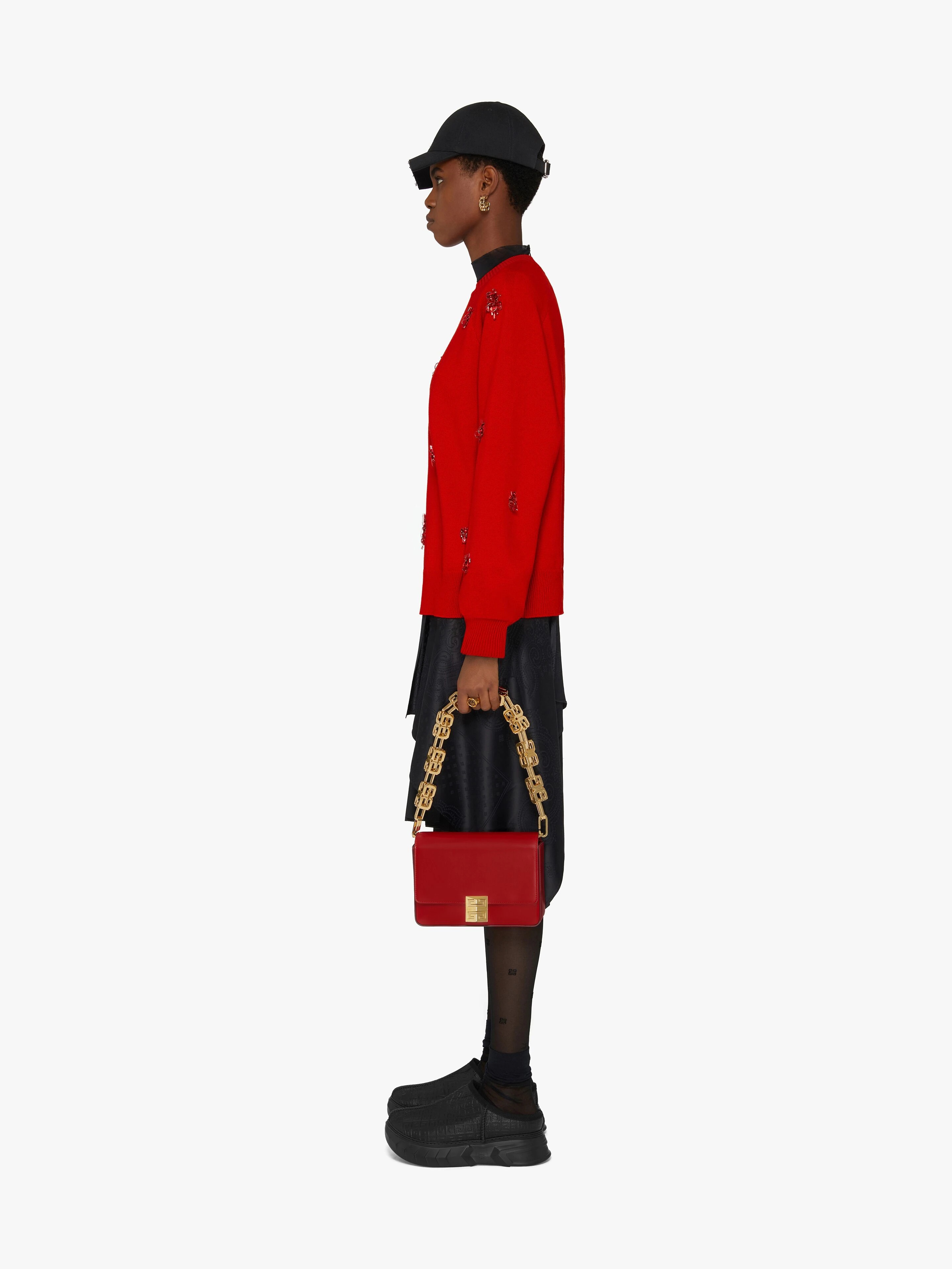 SWEATER IN WOOL AND CASHMERE WITH METALLIC EMBROIDERIES - 4