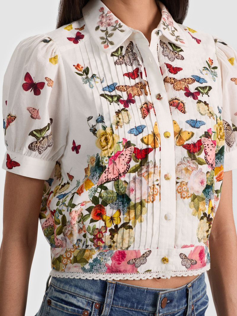 ROSIE CROPPED BUTTON DOWN 5