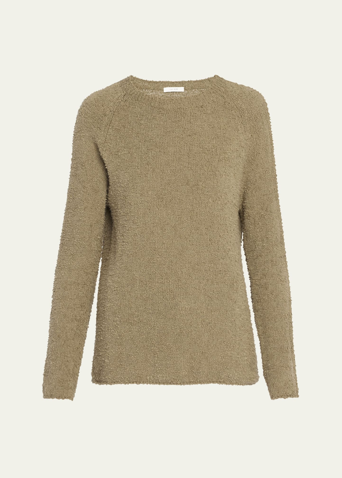 Kathy Raglan-Sleeve Boucle Knit Sweater - 1