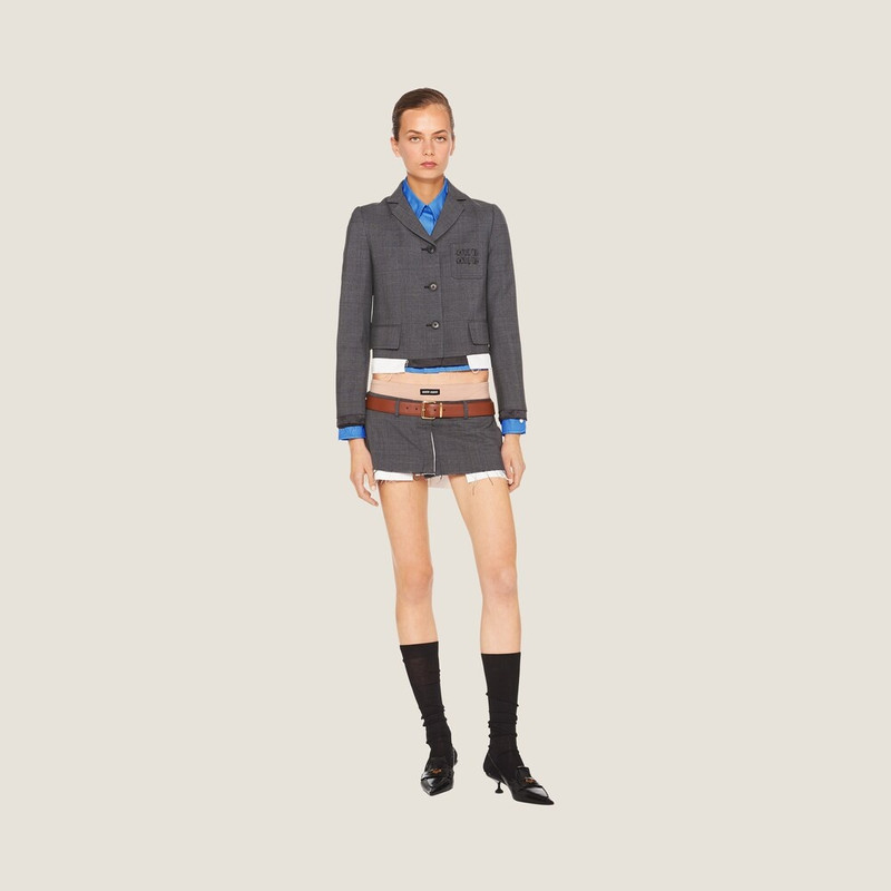 Miu Miu Cropped poplin shirt outlook