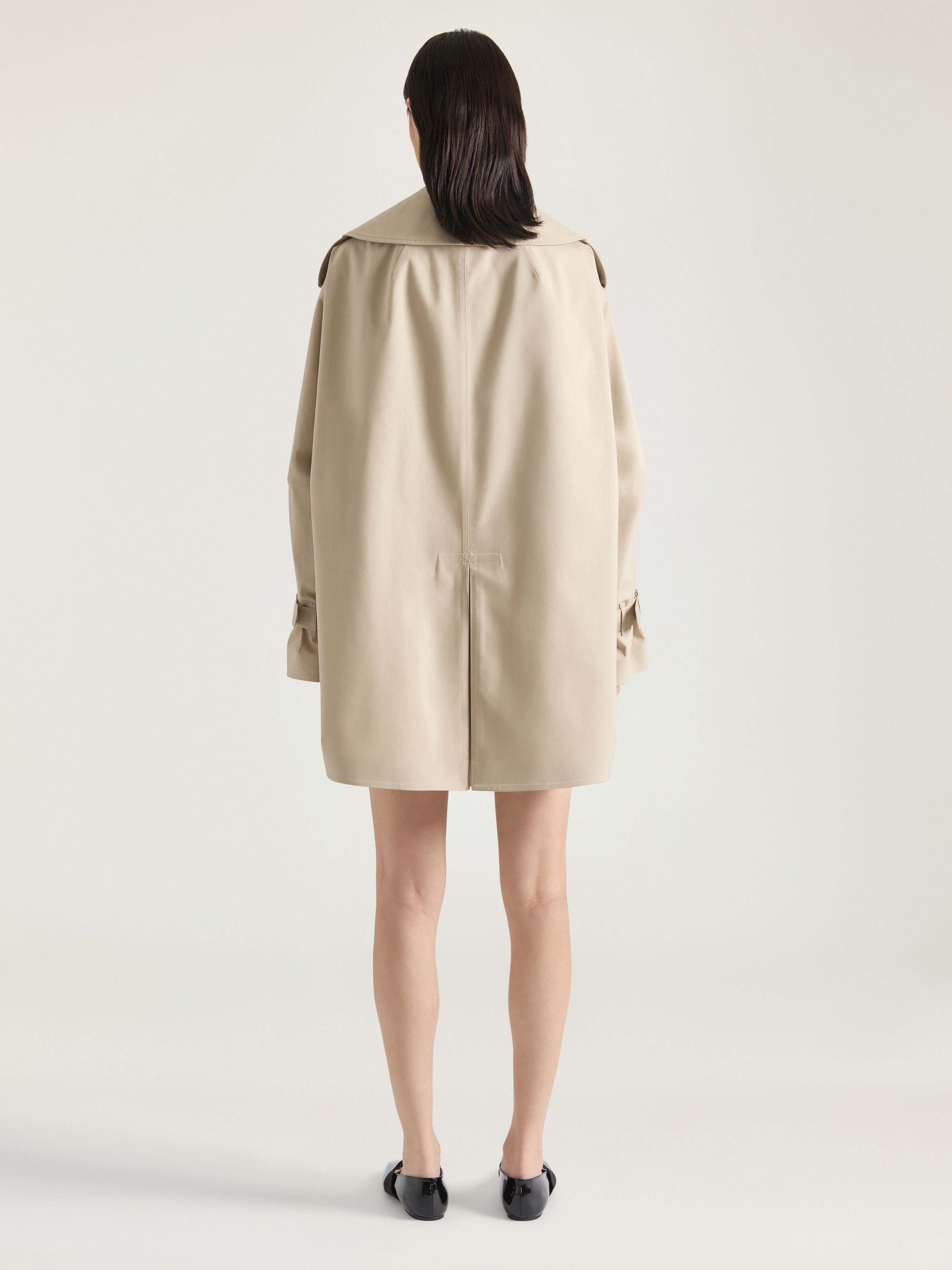 COCOON SHORT TRENCH IN COTTON - 3