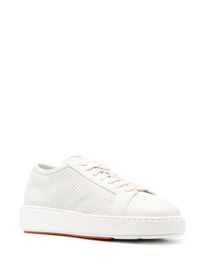 Santoni perforated-detail low-top sneakers outlook