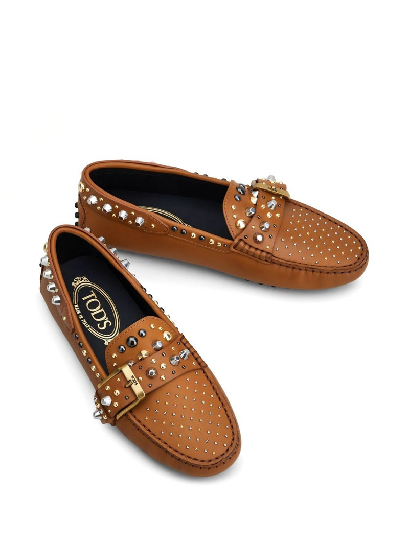 Tod's Gommino studded-buckle loafers outlook