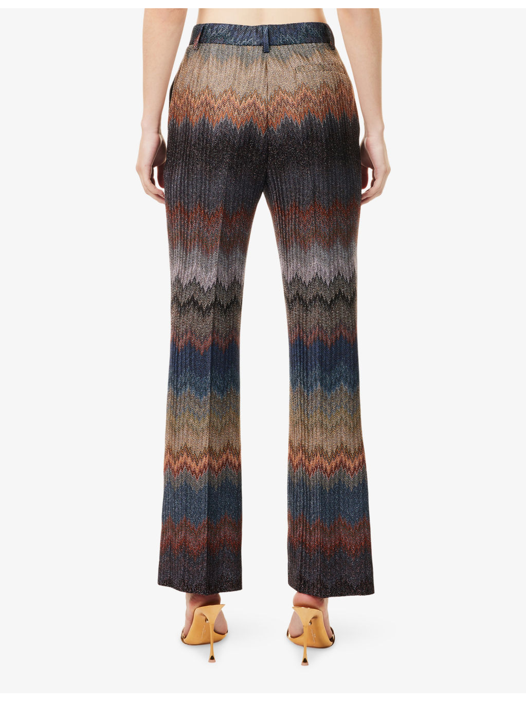 Chevron Straight-Leg Woven Trousers - 4