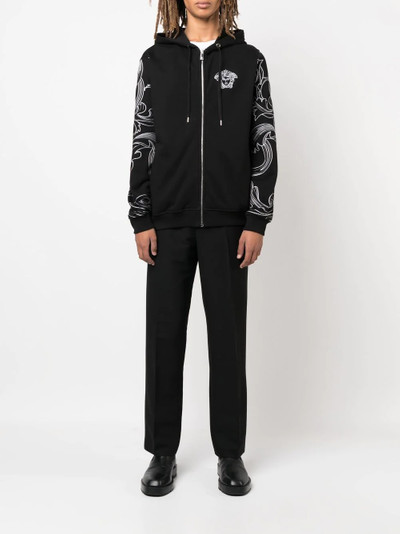 VERSACE Barocco logo-embroidered hoodie outlook