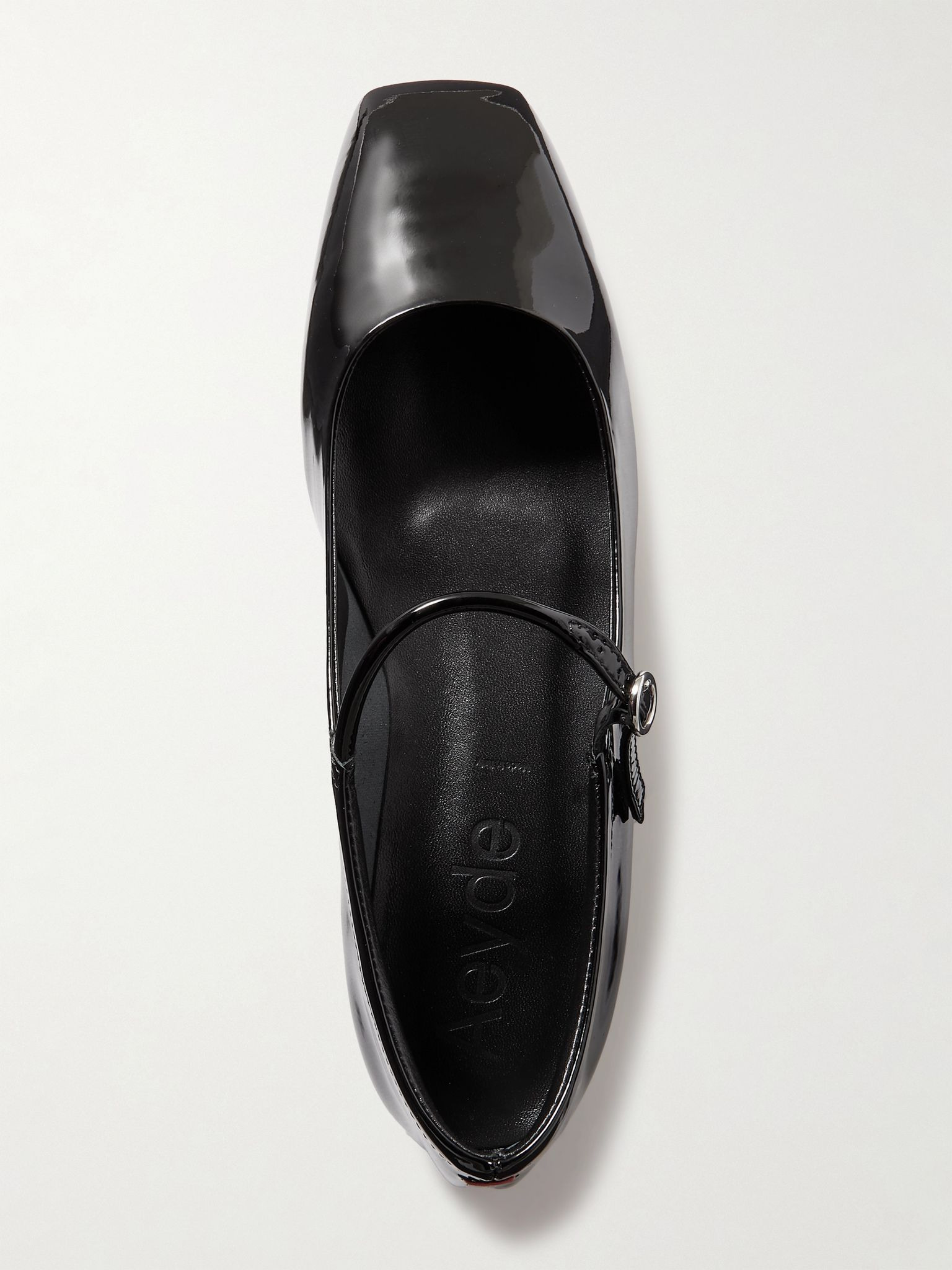 Uma patent-leather Mary Jane ballet flats Black - 5