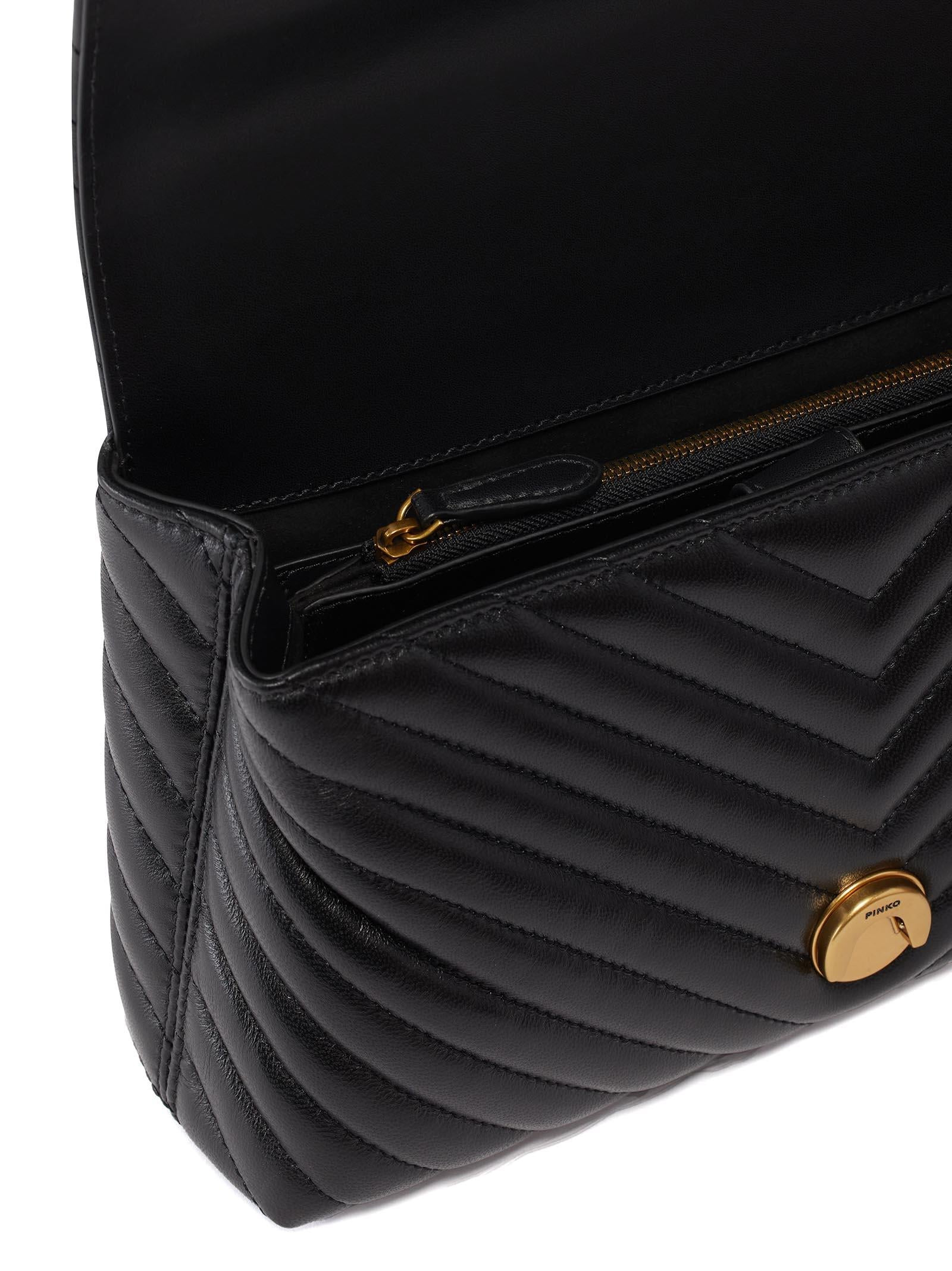 BORSA A MANO CLASSIC LADY LOVE BAG PUFF CHEVRON PINKO - 4