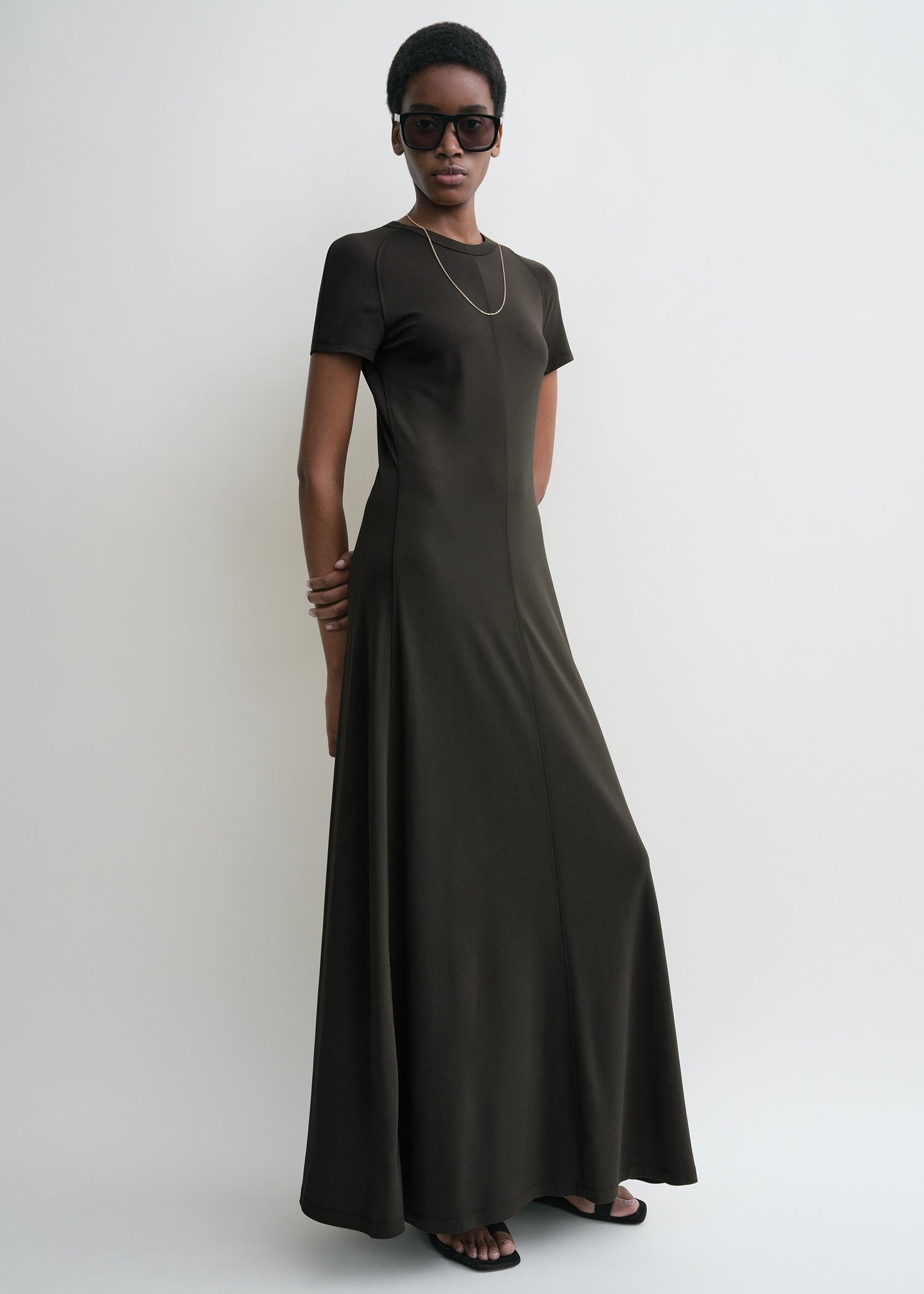 Fluid jersey dress pepper - 3