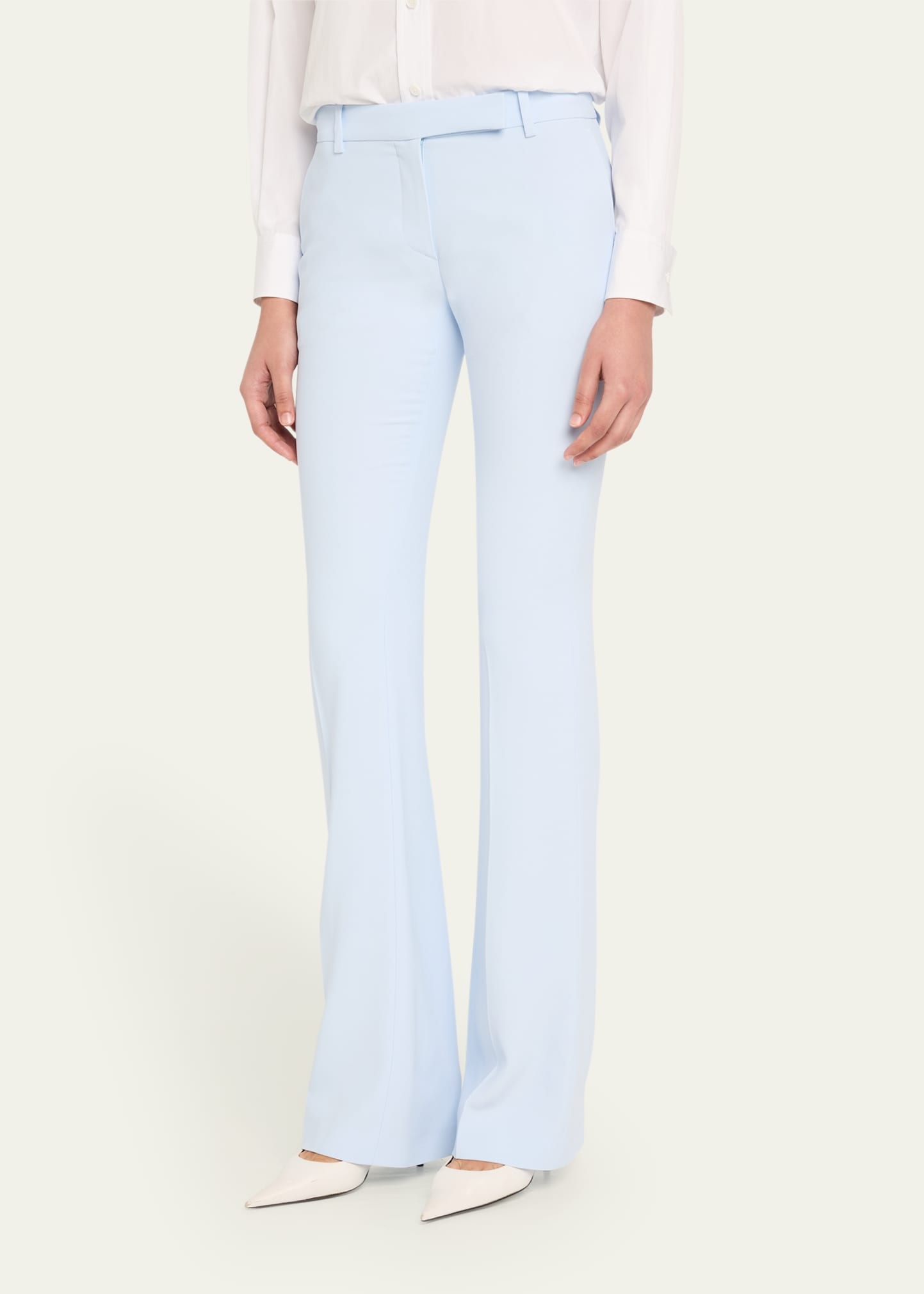 Bootcut Leaf Crepe Pants - 4