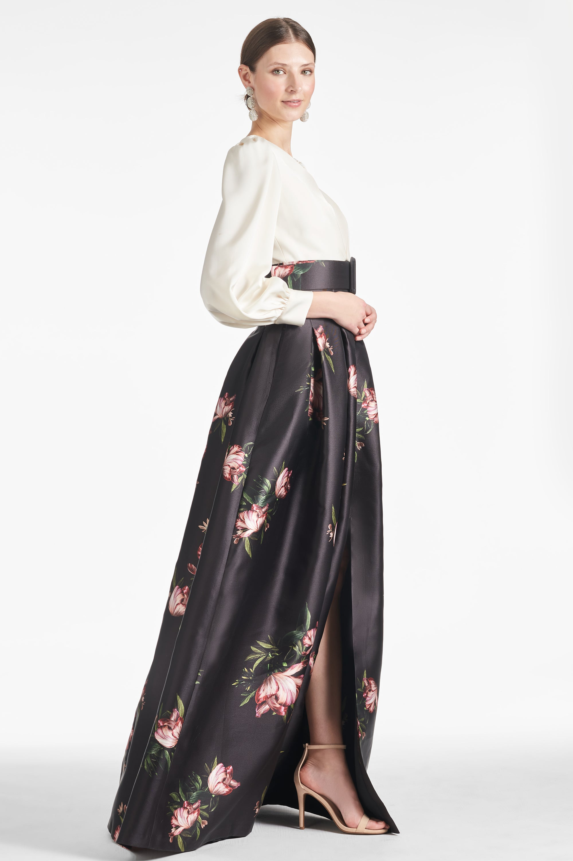 Zoe Gown - Ivory/Noir Blossom - 3
