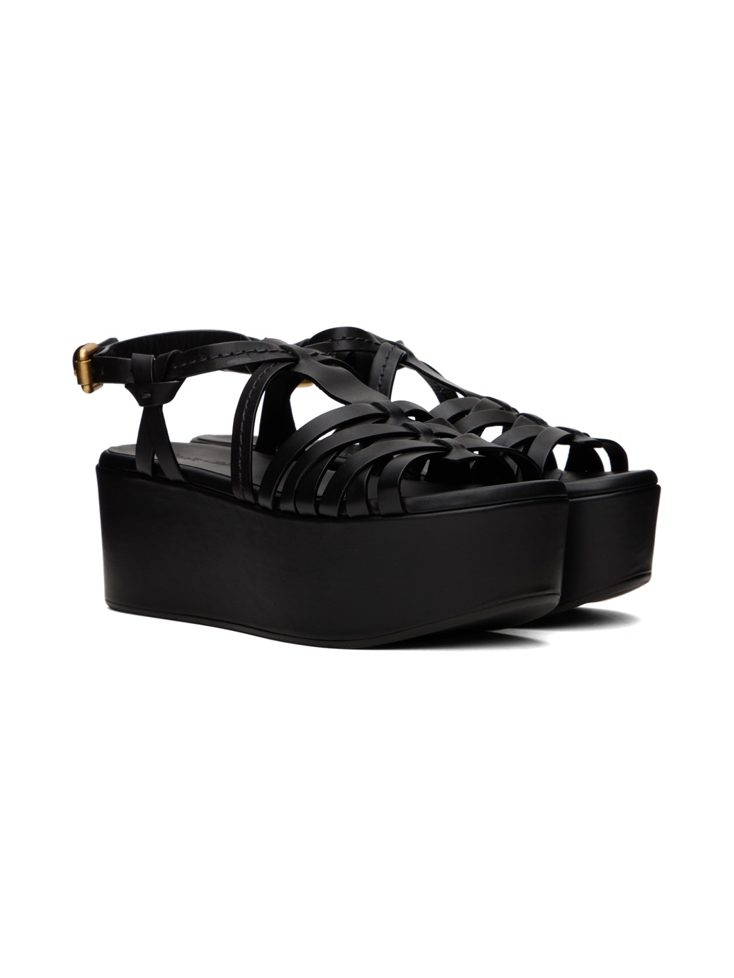 Black Sierra Heeled Sandals - 4