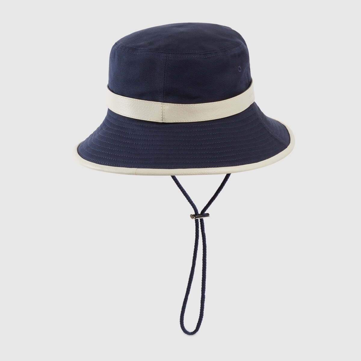 Cotton bucket hat with chin strap - 5