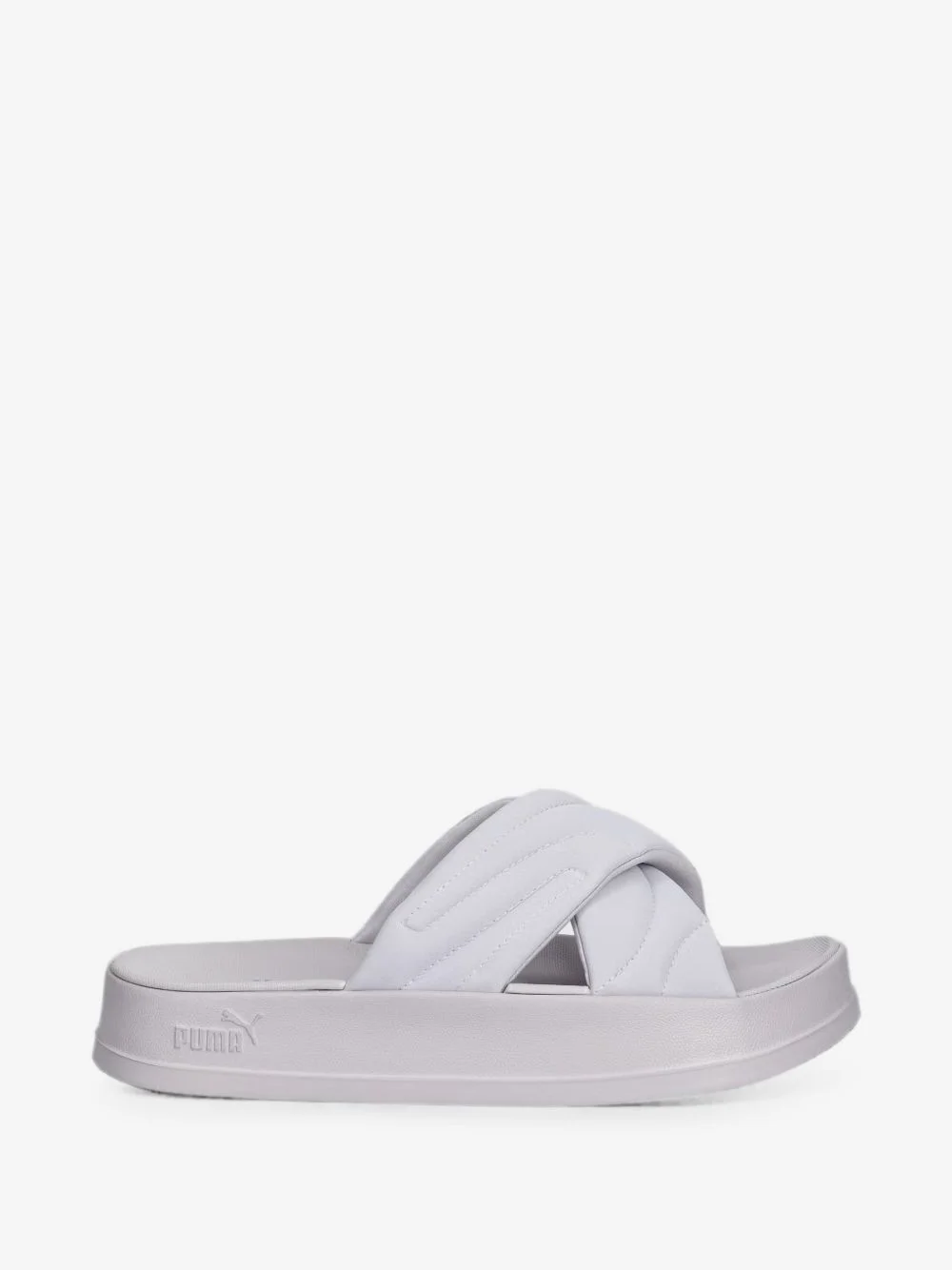 quilted crossover-strap slides - 1
