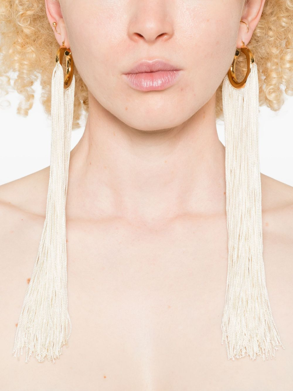 hoops fringe earrings - 2