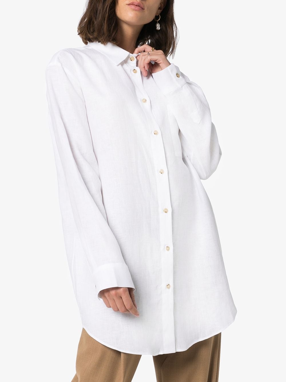 oversized linen shirt - 3